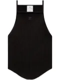 Courrèges Holistic logo-patch tank top - Black