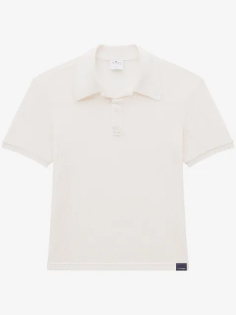 Courrèges AC logo贴花网纱polo衫