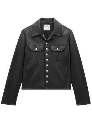 Courrèges ジップアップ レザージャケット | ブラック | FARFETCH JP