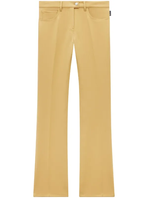 Courrèges Low-rise Bootcut Trousers in Yellow