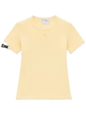 クレージュ　メッシュTシャツ　Farfetch購入 Courrèges プリント メッシュ Tシャツ | ニュートラル | FARFETCH JP