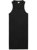 Courrèges logo-appliqué twill midi dress - Black