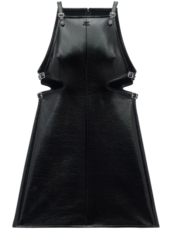 Courrges Slash Buckle Sleeveless Minidress | Black | FARFETCH BH Courrges Slash Buckle Sleeveless Minidress | Black | FARFETCH BH