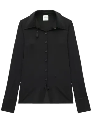 Prada リネンシャツ | ブラック | FARFETCH JP