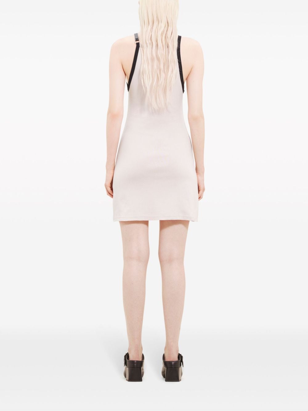 Courrèges Mini-jurk met contrasterende afwerking Grijs