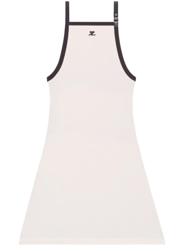 Courrèges コントラストトリム ミニドレス | グレー | FARFETCH JP