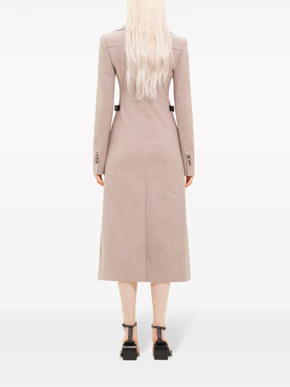 Courrèges Geruite wollen jas Bruin