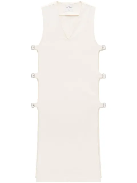 Courrèges multiple-buckle denim dress