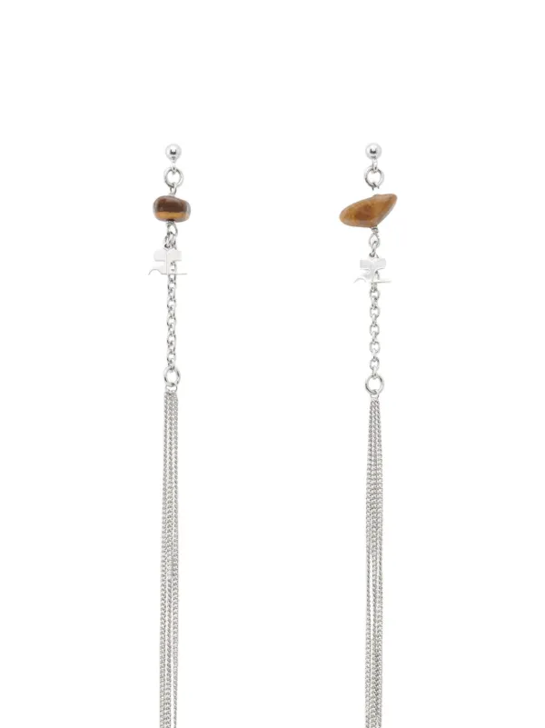 クレージュ　Courrèges チェーンピアス Courrèges Stone Chain ピアス | シルバートーン | FARFETCH JP