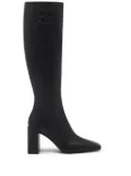 Courrèges Heritage leather knee-high boots - Black