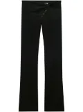 Courrèges twist-front bootcut wool trousers - Black
