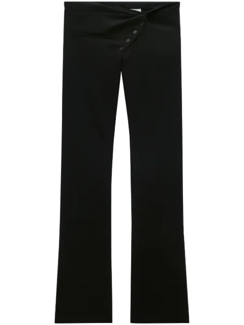 Courrèges twist-front bootcut wool trousers