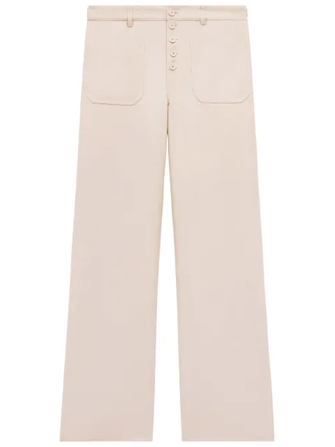 Courrèges pantalones anchos con botones
