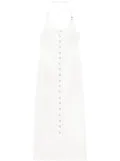 Courrèges halterneck denim dress - White