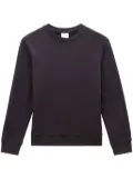 Courrèges logo-embroidered fleece sweatshirt - Black