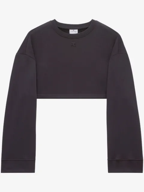 Courrèges Cocoon fleece cropped sweatshirt