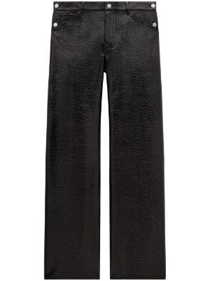 Courrèges Men's Eco Twill Bootcut Pants in Brown