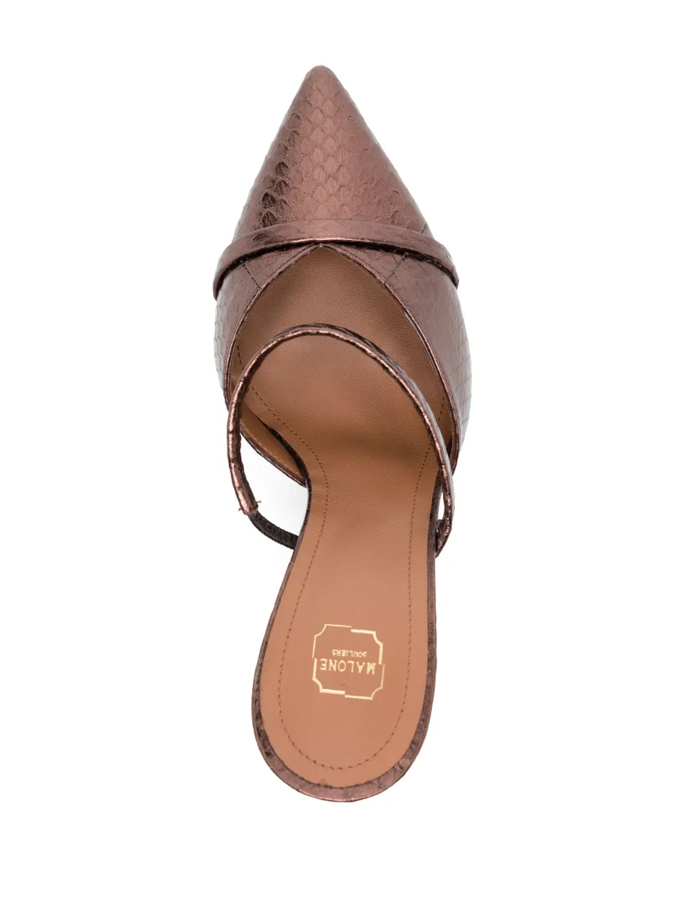 Malone Souliers Frankie 85mm Leather Mules In Brown