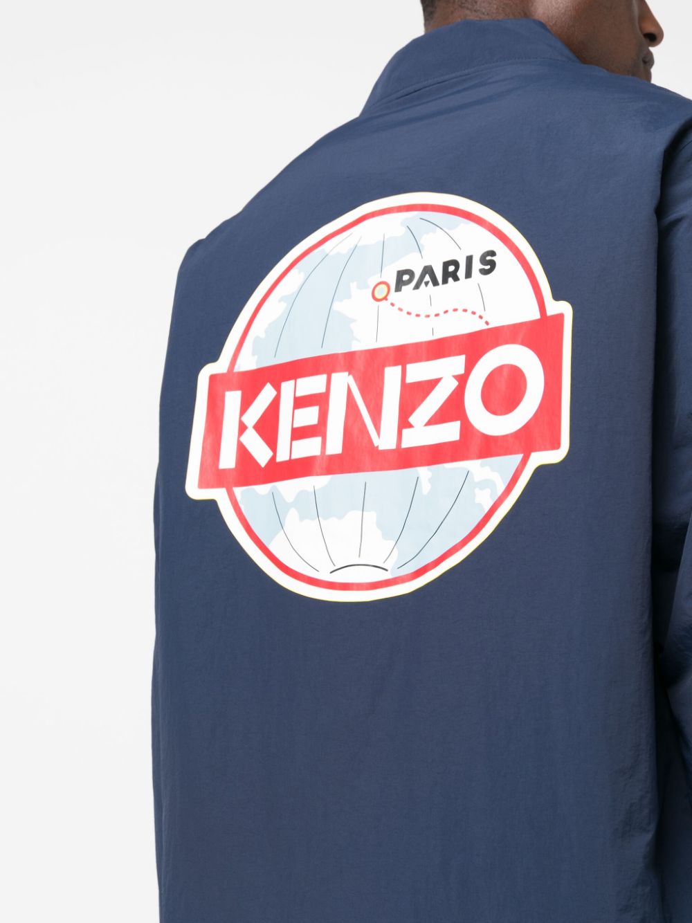 Shop Kenzo Logo-print Shirt In Blau