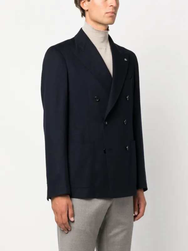 Tagliatore ブローチ ダブルジャケット | ブルー | FARFETCH JP