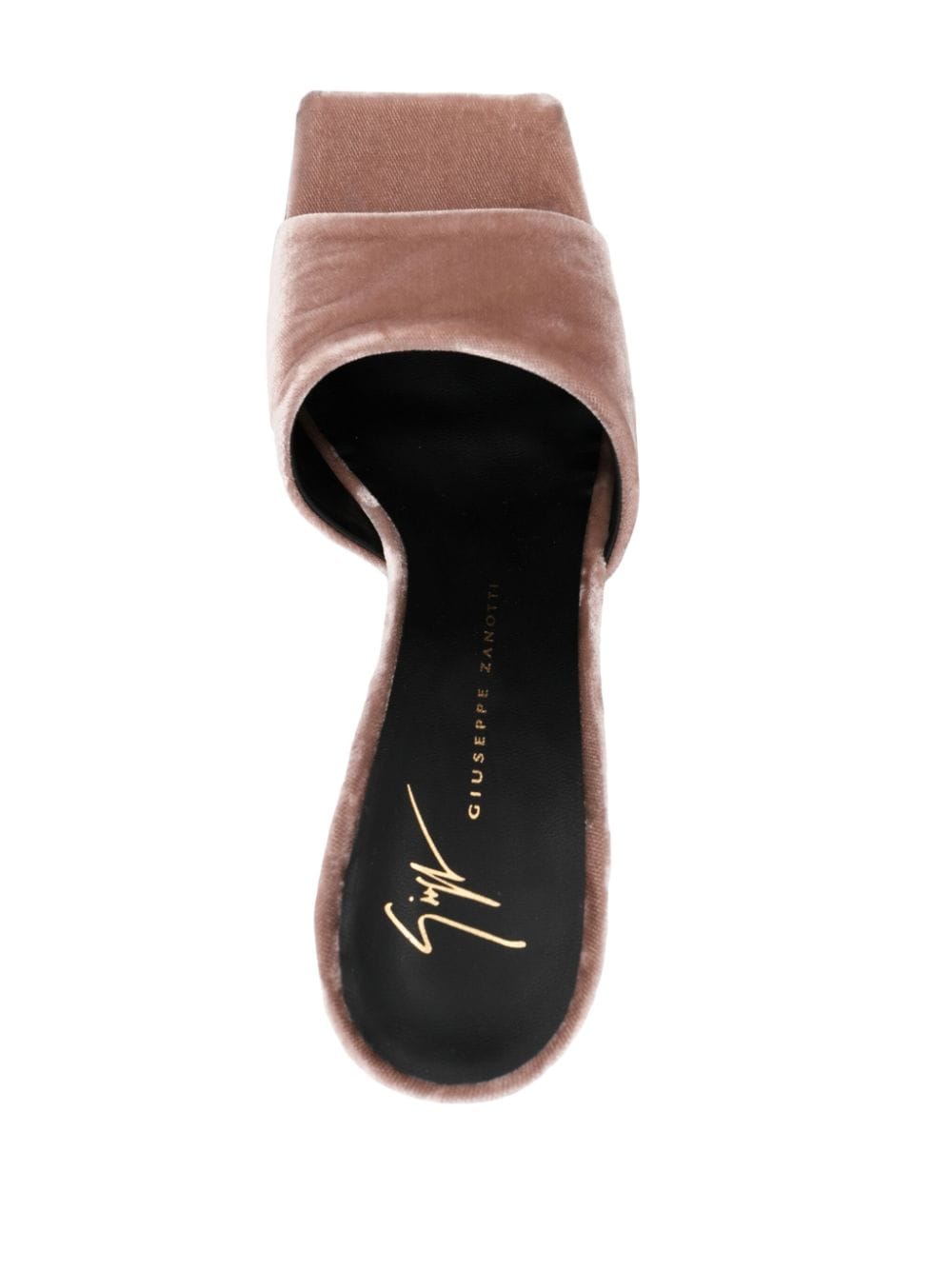 Shop Giuseppe Zanotti Solhene 90mm Velvet-effect Sandals In Neutrals