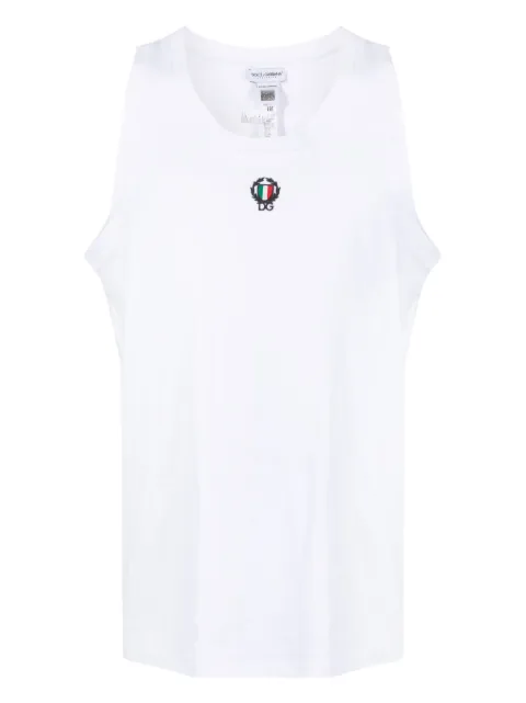 Dolce & Gabbana logo-embroidered tank top