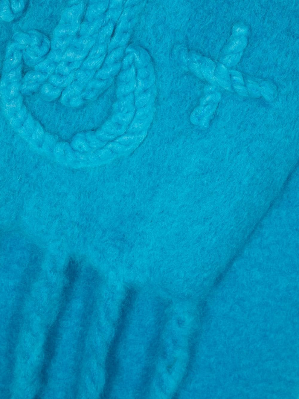 Shop Jil Sander Fringe-edge Mohair-blend Scarf In Blau