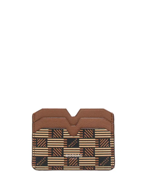 Portefeuille en cuir à motif monogrammé - Moreau - Modalova