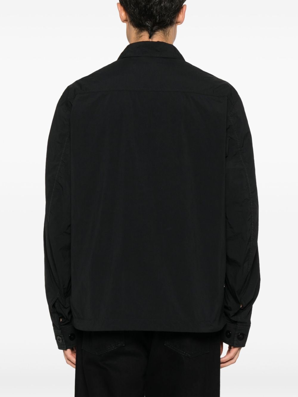 Shop Ten C Zip-up Shirt Jacket In Black