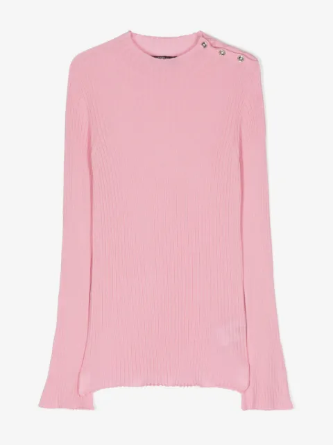 Versace Kids ribbed-knit side-button jumper