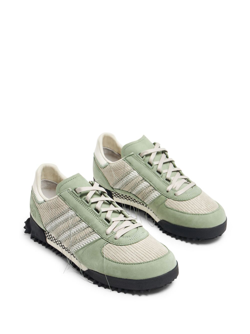 Shop Adidas Originals Frayed Lace-up Sneakers In Green