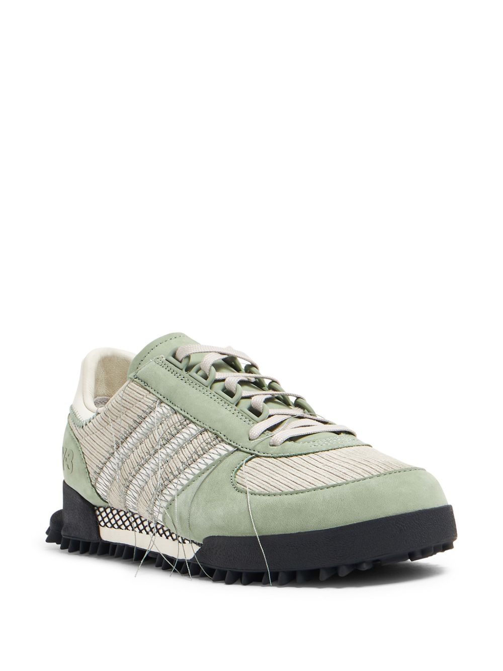 Shop Adidas Originals Frayed Lace-up Sneakers In Green