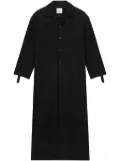 Courrèges cocoon single-breasted coat - Black