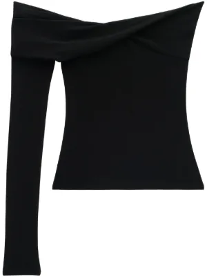 Courrèges ワンショルダー トップ | ブラック | FARFETCH JP