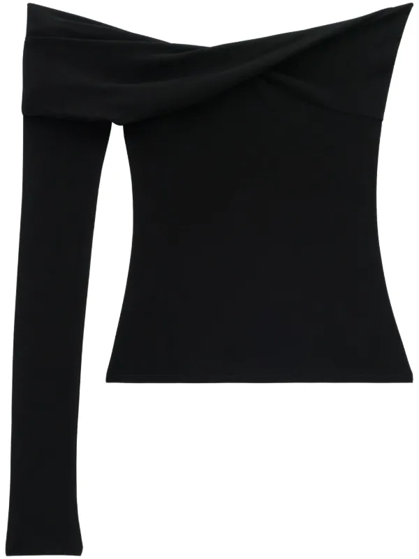 Tシャツ・カットソー COURREGES TOP TWISTED Courrèges Twisted Jersey Top | Black | FARFETCH UZ