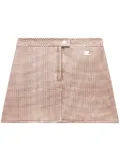 Courrèges Re-Edition checked miniskirt - Brown