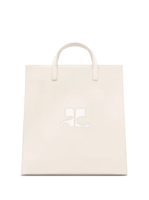 Courrèges Heritage leather tote bag