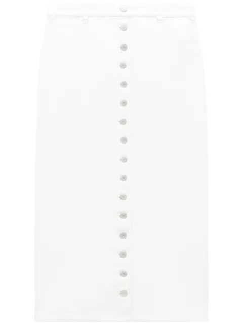 Courrèges Multiflex patent-finish midi skirt