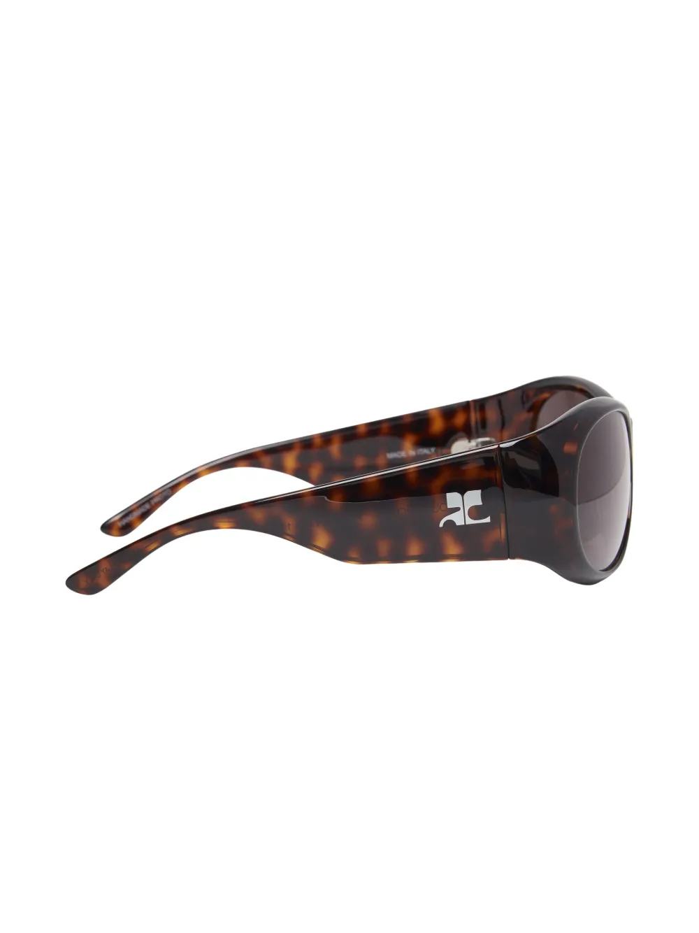 Courrèges Hybride 01 acetate zonnebril Bruin