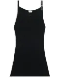 Courrèges logo-appliqué ribbed-knit minidress - Black