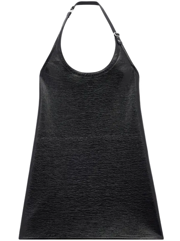 Courrèges Buckle-detail Halterneck Minidress in Black