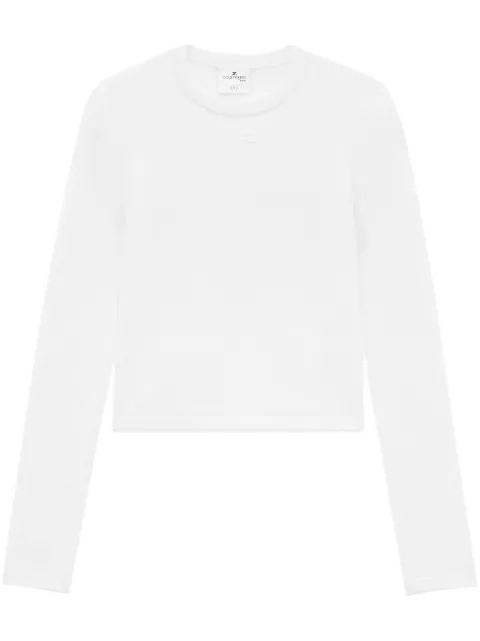 Courrèges logo-embroidered ribbed sweater