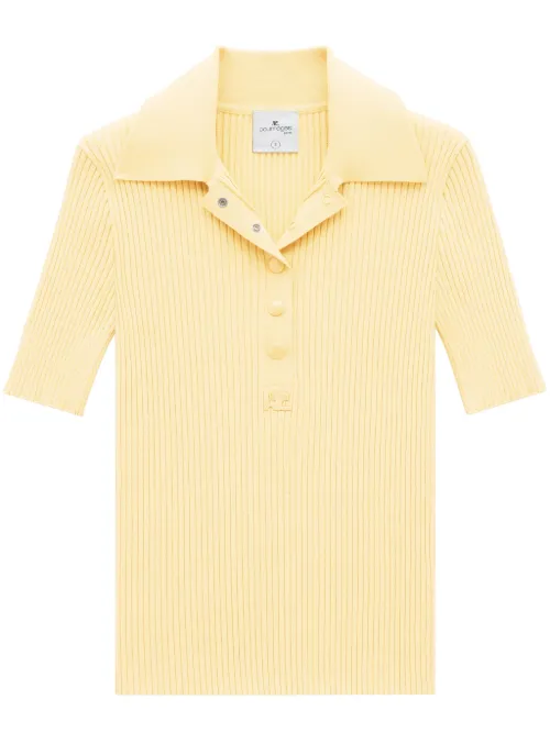 Polo en maille nervurée - Courrèges - Modalova