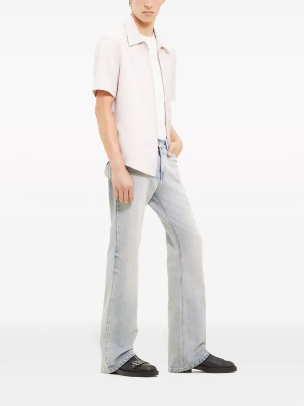 Courrèges zip-up Twill Shirt | Neutrals | FARFETCH ZA