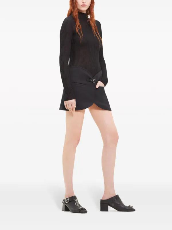 ミニスカート COURREGES ELLIPSE TWILL MINISKIRT COURREGES BLACK ELLIPSE TWILL MINI SKIRT | IAMNUE
