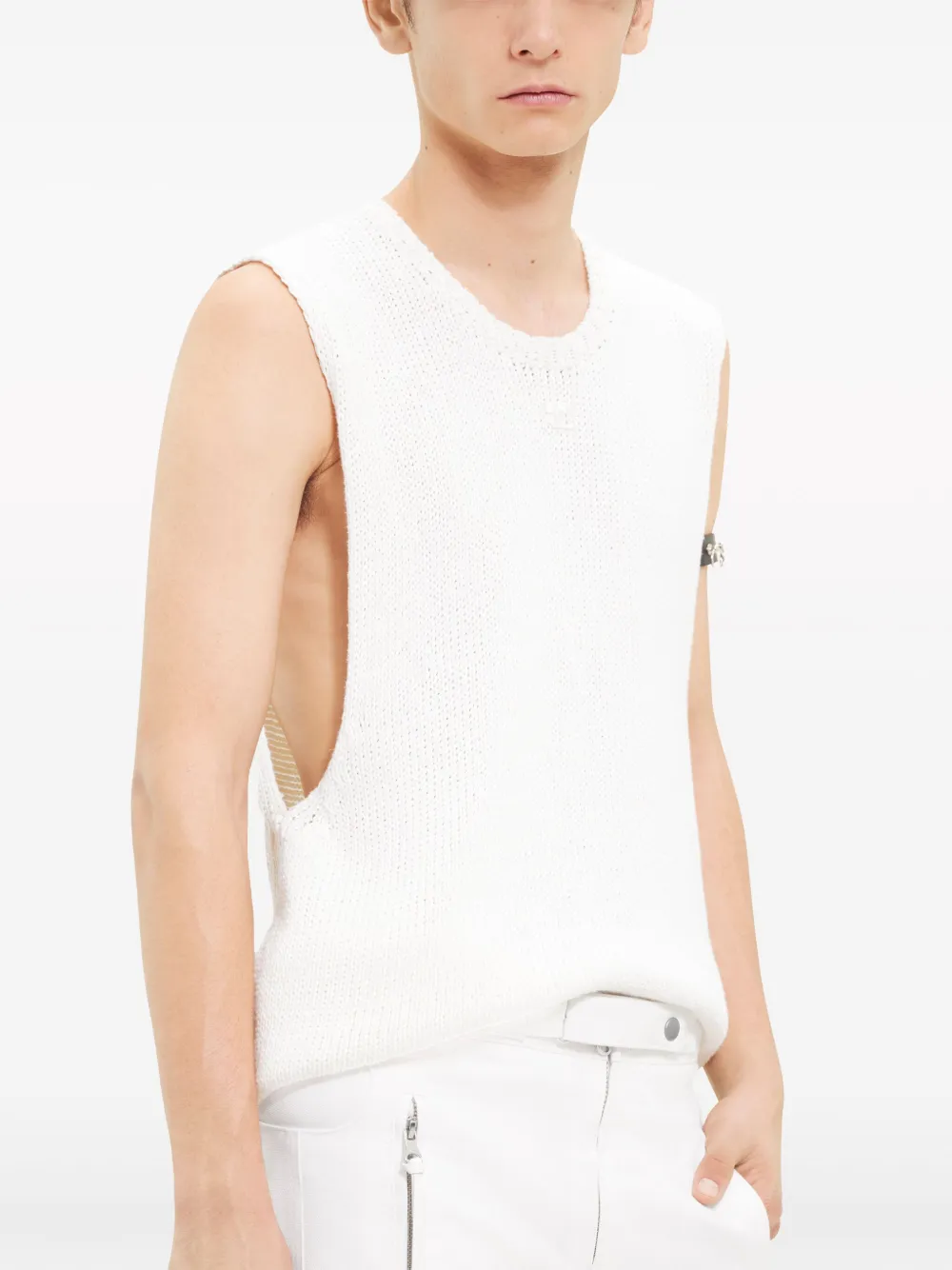 Courrèges Gebreide tanktop Wit