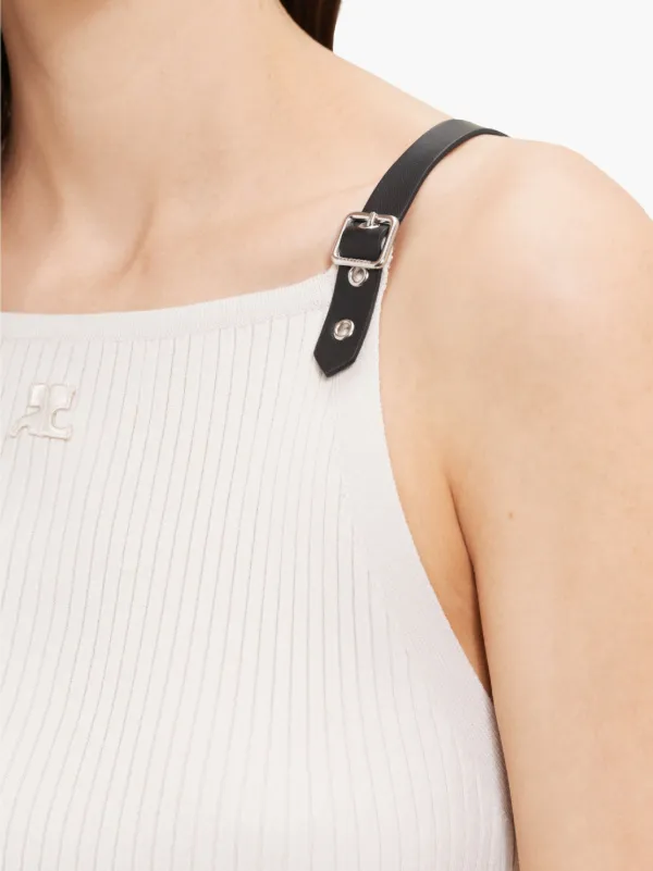 Courrèges バックル タンクトップ | ピンク | FARFETCH JP