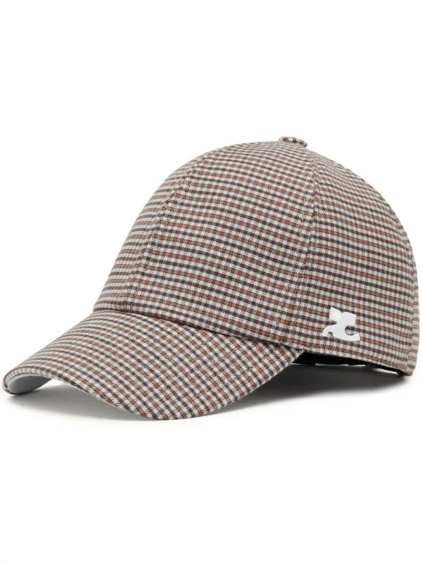 COURREGES クレージュ Gogo ロゴ チェック ウール Cap キャップ 20966461_52452872_600.jpg