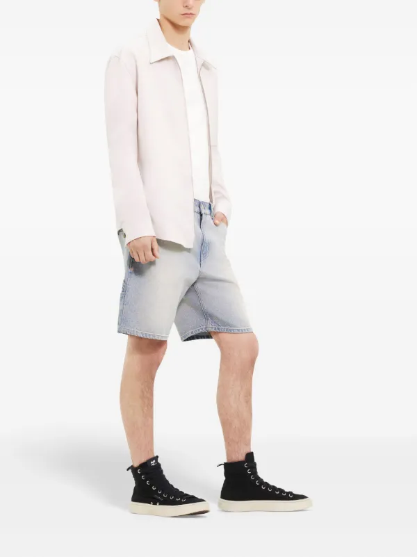 courrèges hommes Courrèges Zipped Twill Shirt | Neutrals | FARFETCH RO