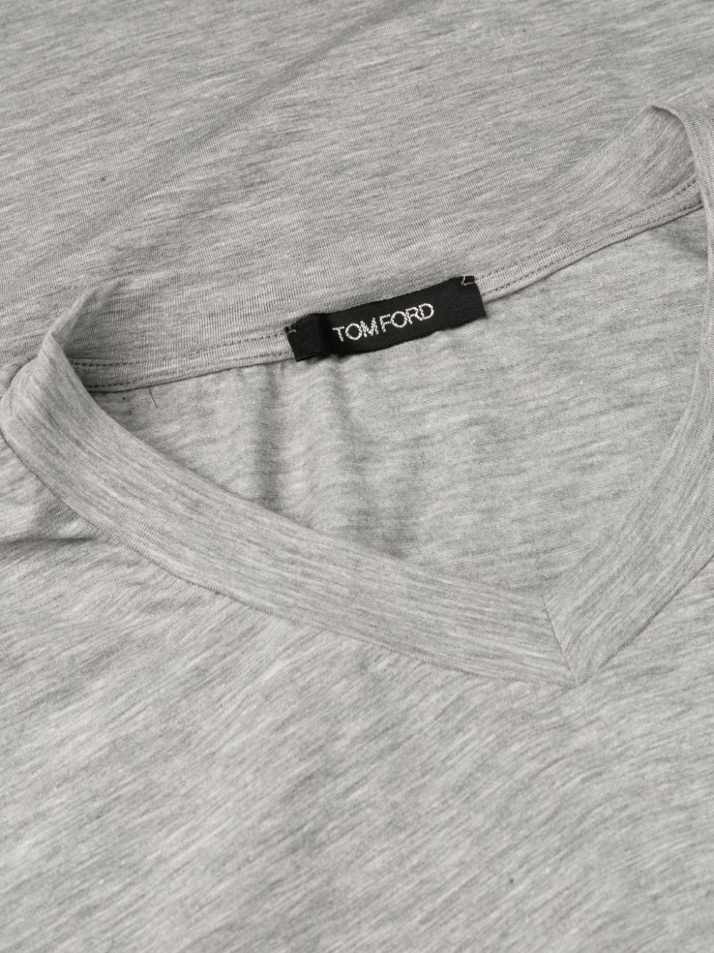 Shop Tom Ford V-neck Short-sleeve T-shirt In Grey